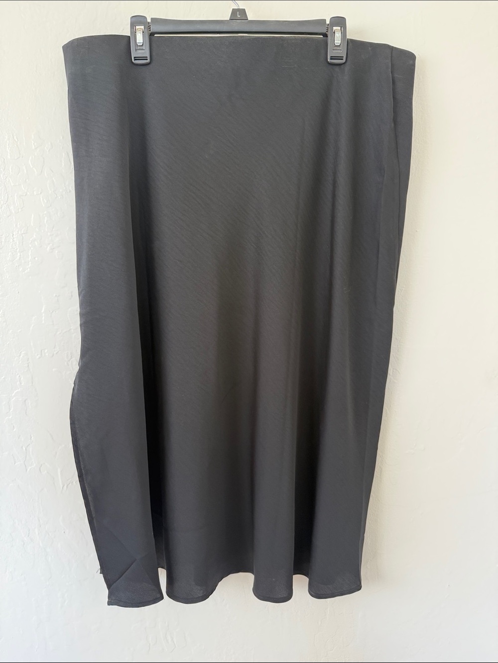 a new day Black Silky Midi Skirt - Picture 3 of 4